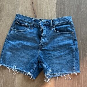J. Crew Blue Distressed Jean Shorts